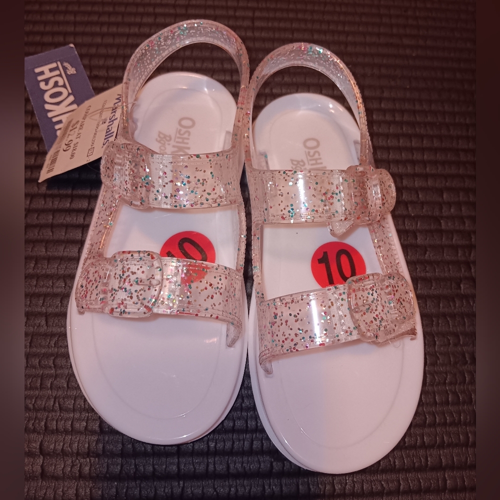 NWTS Toddler Girl Oshkosh Jelly Sandals 10T